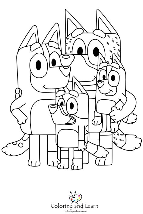 bluey coloring page